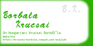 borbala krucsai business card